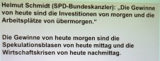 Hier sind zwei Aussagen zu sehen, worüber das Plenum und Herr Ringger ausgiebig diskutierten.